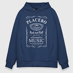 Толстовка оверсайз мужская Placebo в стиле Jack Daniels, цвет: тёмно-синий