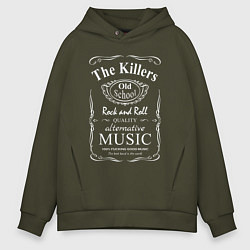 Толстовка оверсайз мужская The Killers в стиле Jack Daniels, цвет: хаки