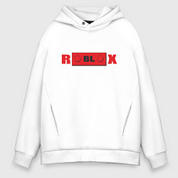 Толстовка оверсайз мужская Roblox деталь, цвет: белый