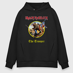 Толстовка оверсайз мужская The trooper Iron Maiden, цвет: черный