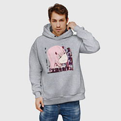 Толстовка оверсайз мужская Anime X Girl, цвет: меланж — фото 2