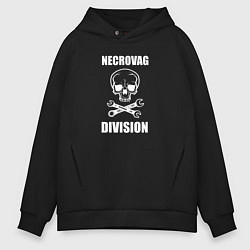 Толстовка оверсайз мужская Necrovag white division, цвет: черный