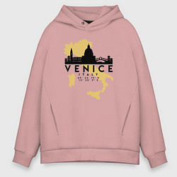 Толстовка оверсайз мужская Итальянская Венеция, цвет: пыльно-розовый