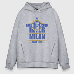 Толстовка оверсайз мужская Inter Milan fans club, цвет: меланж