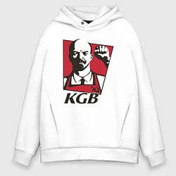 Толстовка оверсайз мужская KGB Lenin, цвет: белый
