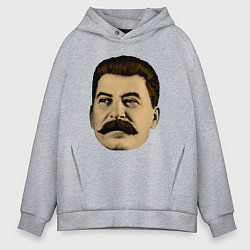 Толстовка оверсайз мужская Сталин СССР, цвет: меланж
