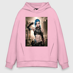 Толстовка оверсайз мужская Jinx model, цвет: светло-розовый