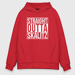 Толстовка оверсайз мужская Straight outta Skalitz, цвет: красный