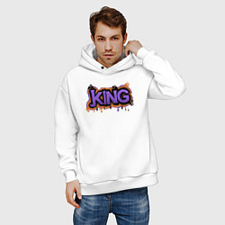Толстовка оверсайз мужская King graffiti, цвет: белый — фото 2