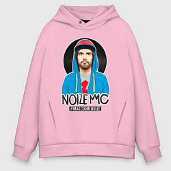 Толстовка оверсайз мужская Noize MC - makesomenoize, цвет: светло-розовый