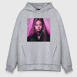 Мужское худи оверсайз Blackpink Jennie аниме рисунок