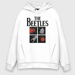 Толстовка оверсайз мужская Beetles, цвет: белый