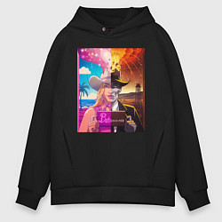 Толстовка оверсайз мужская Барби Оппенгеймер, цвет: черный