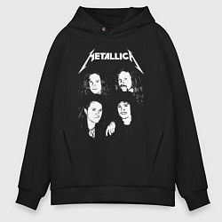 Толстовка оверсайз мужская Metallica band, цвет: черный