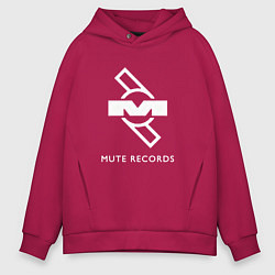 Толстовка оверсайз мужская Depeche Mode Mute Records Logo, цвет: маджента