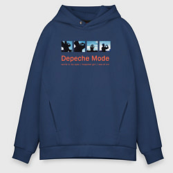 Толстовка оверсайз мужская Depeche Mode - World In My Eyes Single, цвет: тёмно-синий