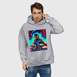 Толстовка оверсайз мужская Клубный диджей, цвет: меланж — фото 2