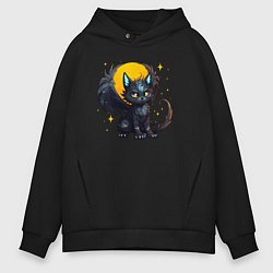 Мужское худи оверсайз Cat dragon