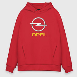 Толстовка оверсайз мужская Opel sport auto, цвет: красный