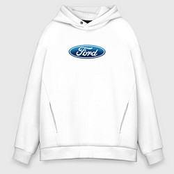 Толстовка оверсайз мужская Ford usa auto brend, цвет: белый