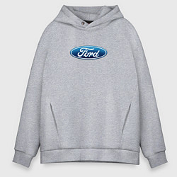 Толстовка оверсайз мужская Ford usa auto brend, цвет: меланж