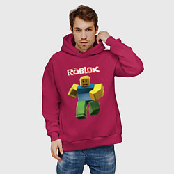 Толстовка оверсайз мужская Roblox бегущий персонаж, цвет: маджента — фото 2