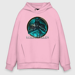 Толстовка оверсайз мужская Рыцарь lords of the fallen, цвет: светло-розовый