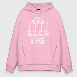Толстовка оверсайз мужская Гитар много не бывает, цвет: светло-розовый