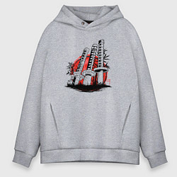 Толстовка оверсайз мужская Мечи Ророноа Зоро One Piece, цвет: меланж