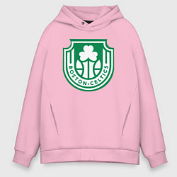 Толстовка оверсайз мужская Boston Celtics team, цвет: светло-розовый