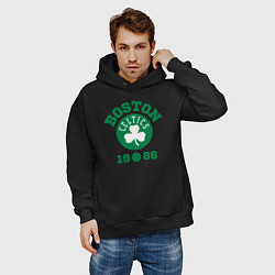 Толстовка оверсайз мужская Boston Celtics 1986, цвет: черный — фото 2