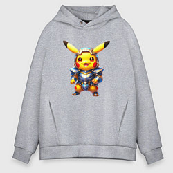 Толстовка оверсайз мужская Киберчу, цвет: меланж