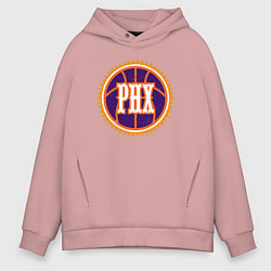 Толстовка оверсайз мужская Phx basketball, цвет: пыльно-розовый