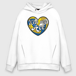 Мужское худи оверсайз Kiss my ace ball