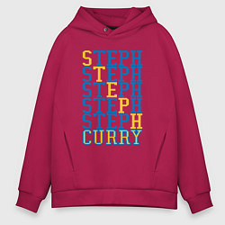 Толстовка оверсайз мужская Steph Curry, цвет: маджента