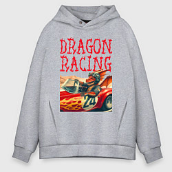 Мужское худи оверсайз Dragon cool racer - ai art