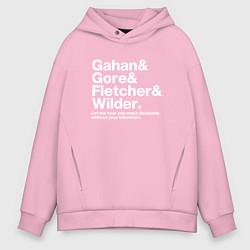 Толстовка оверсайз мужская Depeche Mode - GGFW, цвет: светло-розовый