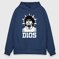 Толстовка оверсайз мужская Dios Diego Maradona, цвет: тёмно-синий