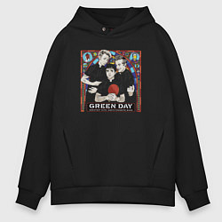 Толстовка оверсайз мужская Green Day band, цвет: черный