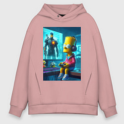 Мужское худи оверсайз Bart Simpson is an avid gamer