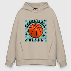 Толстовка оверсайз мужская Basketball vibes, цвет: миндальный