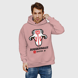 Толстовка оверсайз мужская Juggernaut Dota 2, цвет: пыльно-розовый — фото 2
