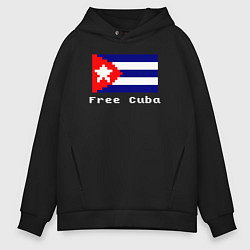 Толстовка оверсайз мужская Free Cuba, цвет: черный