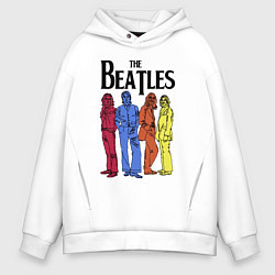 Толстовка оверсайз мужская The Beatles all, цвет: белый