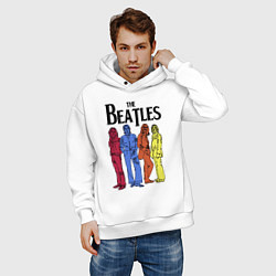 Толстовка оверсайз мужская The Beatles all, цвет: белый — фото 2