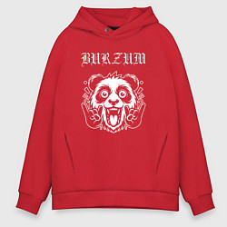 Толстовка оверсайз мужская Burzum rock panda, цвет: красный