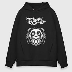 Толстовка оверсайз мужская My Chemical Romance rock panda, цвет: черный