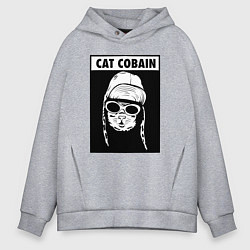 Мужское худи оверсайз Cat cobain