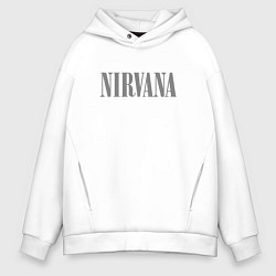 Толстовка оверсайз мужская Nirvana black album, цвет: белый