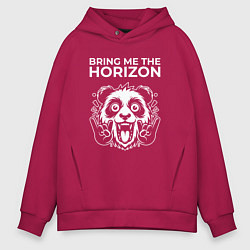 Толстовка оверсайз мужская Bring Me the Horizon rock panda, цвет: маджента